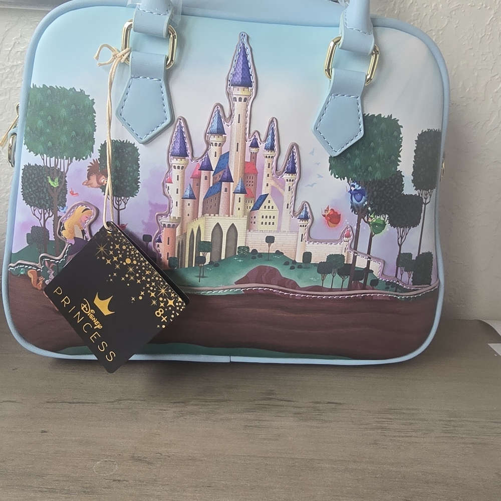 Sleeping Beauty Castle Satchel - Blue and Purple